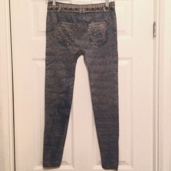 SUBLIMATION "DENIM PRINT" LEGGINGS - Picture 4 of 4